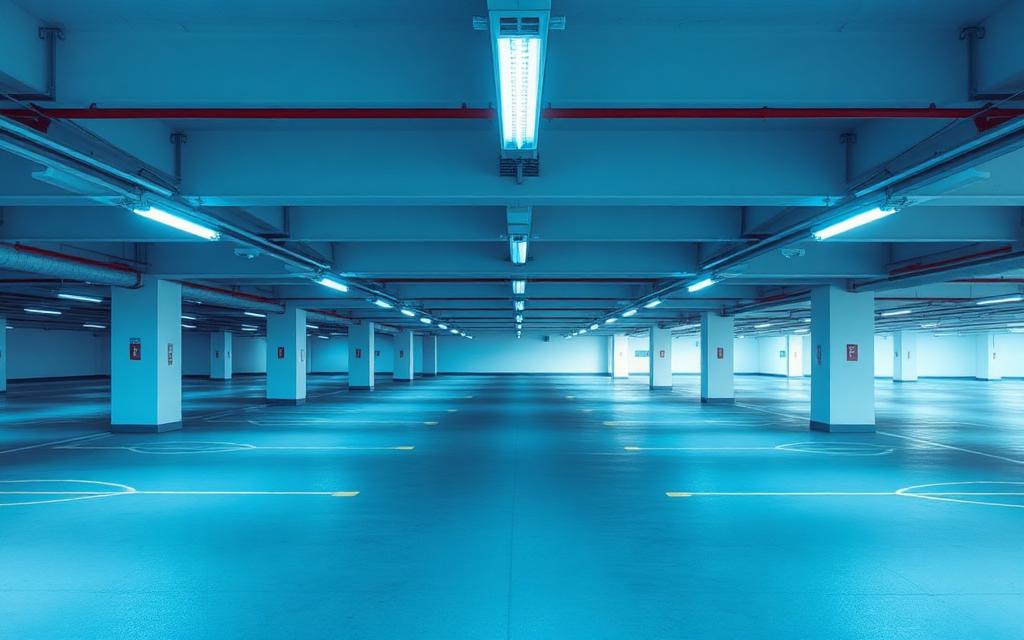 Modernt parkeringsgarage